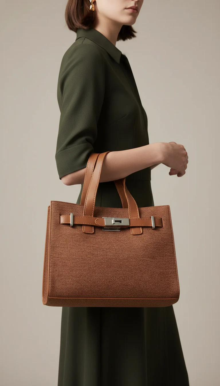Brown Formal Hand Bag For Ladies P36461