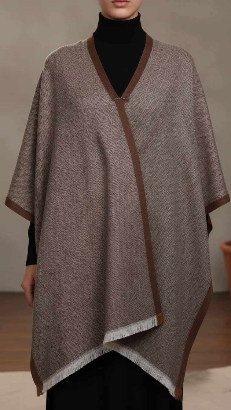 Brown Winter Capeshawl PW5653
