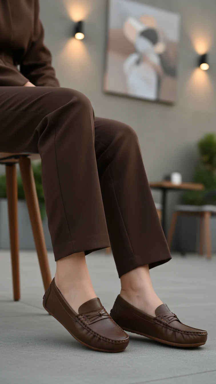 Brown Women Moccasin WN4488