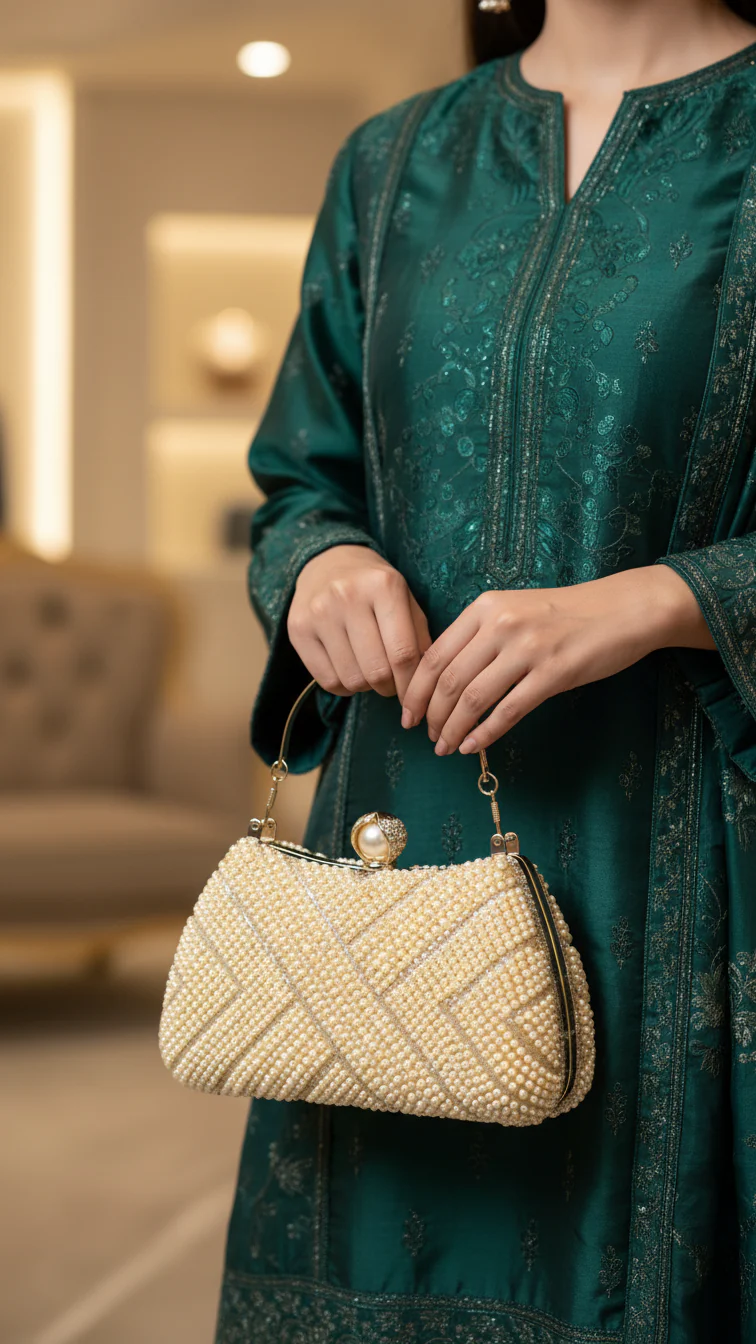 Champagne Bridal Clutch P24287
