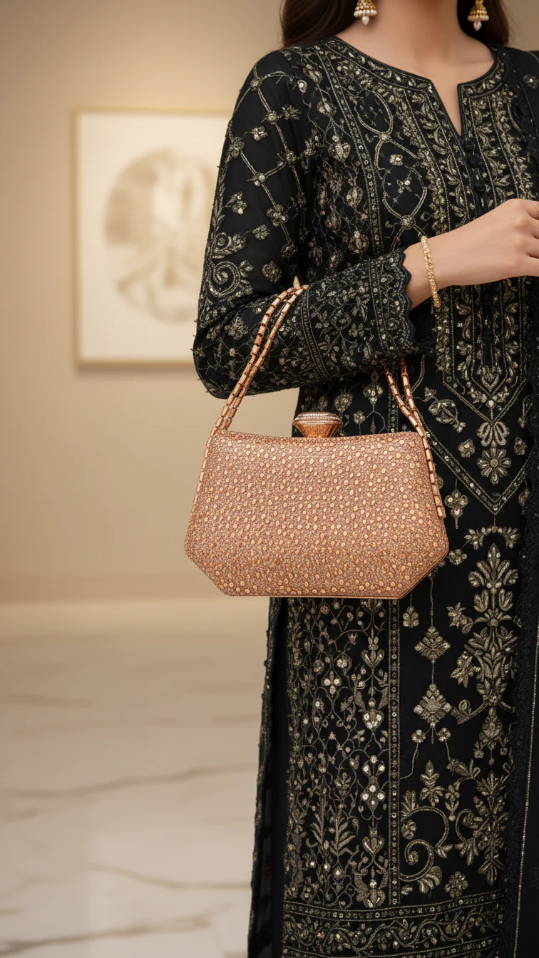 Champagne Bridal Clutch P24338
