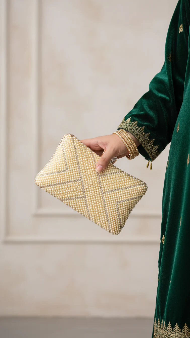 ChamPagne Bridal Clutch P24357