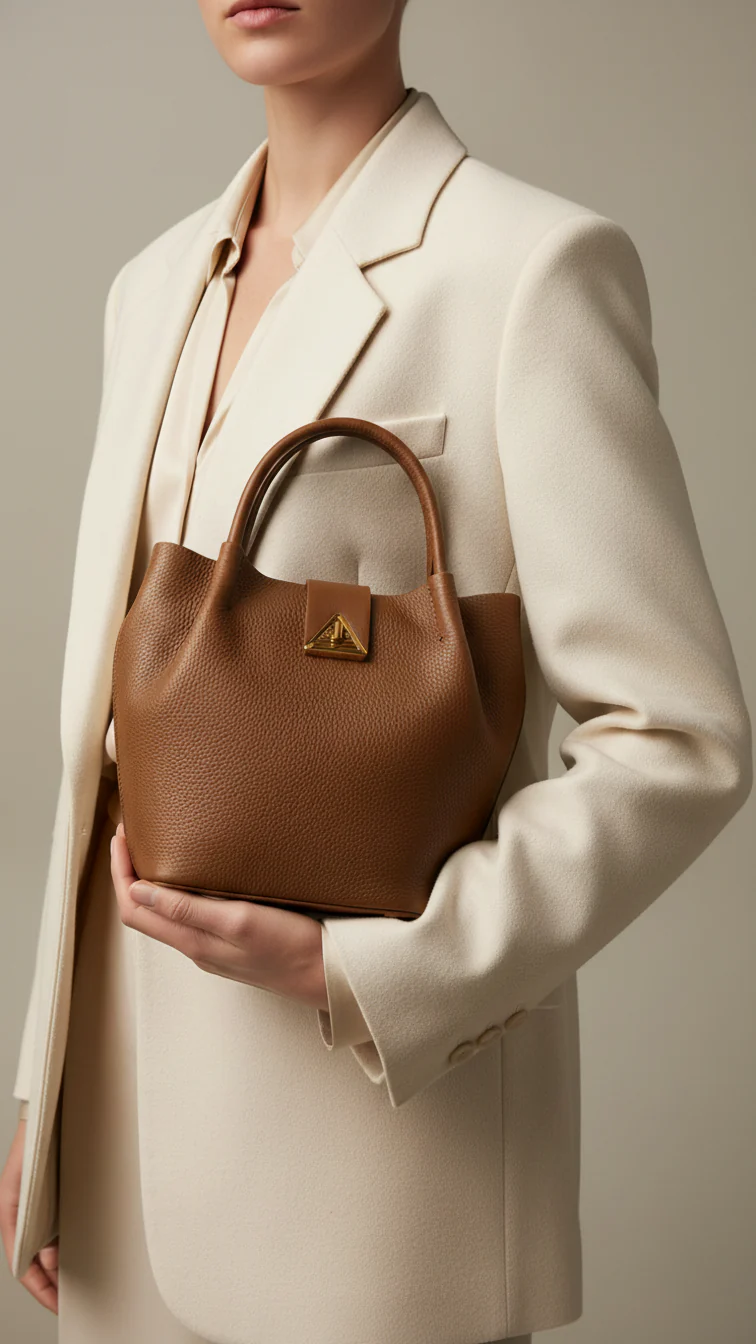 Coffee Formal Hand Bag P36355