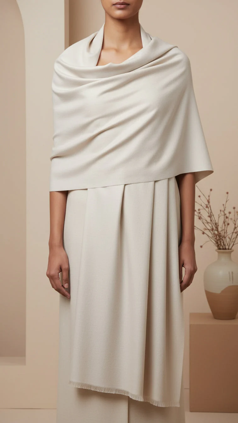 Cream Winter Stole PW5742
