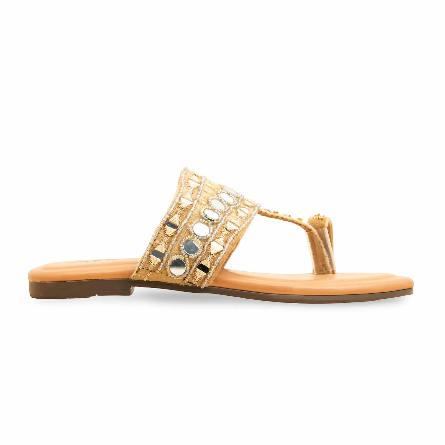 Fawn Ethnic Chappal EC0237 - Image 2