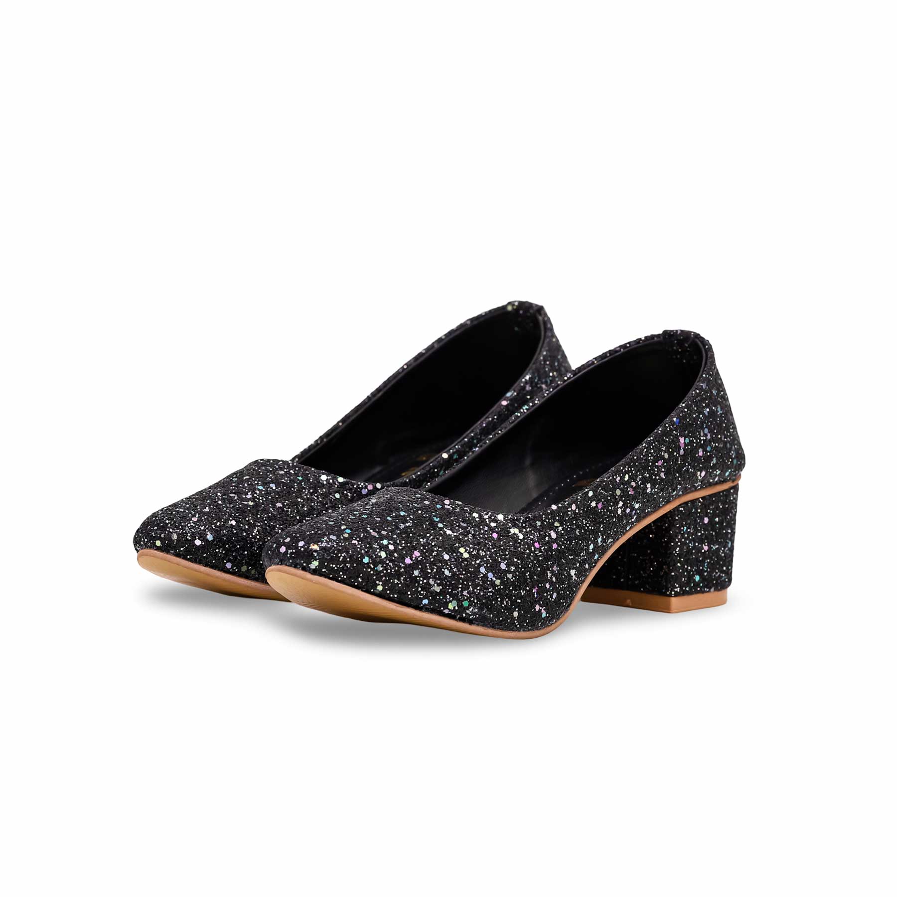 Girls Black Fancy Pumps KD0928 - Image 2