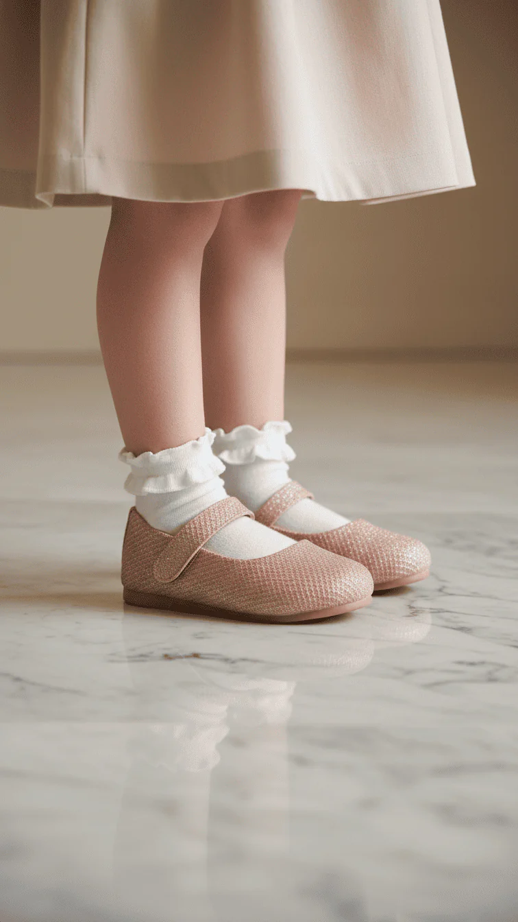 Girls Champagne Fancy Pumps KD0936