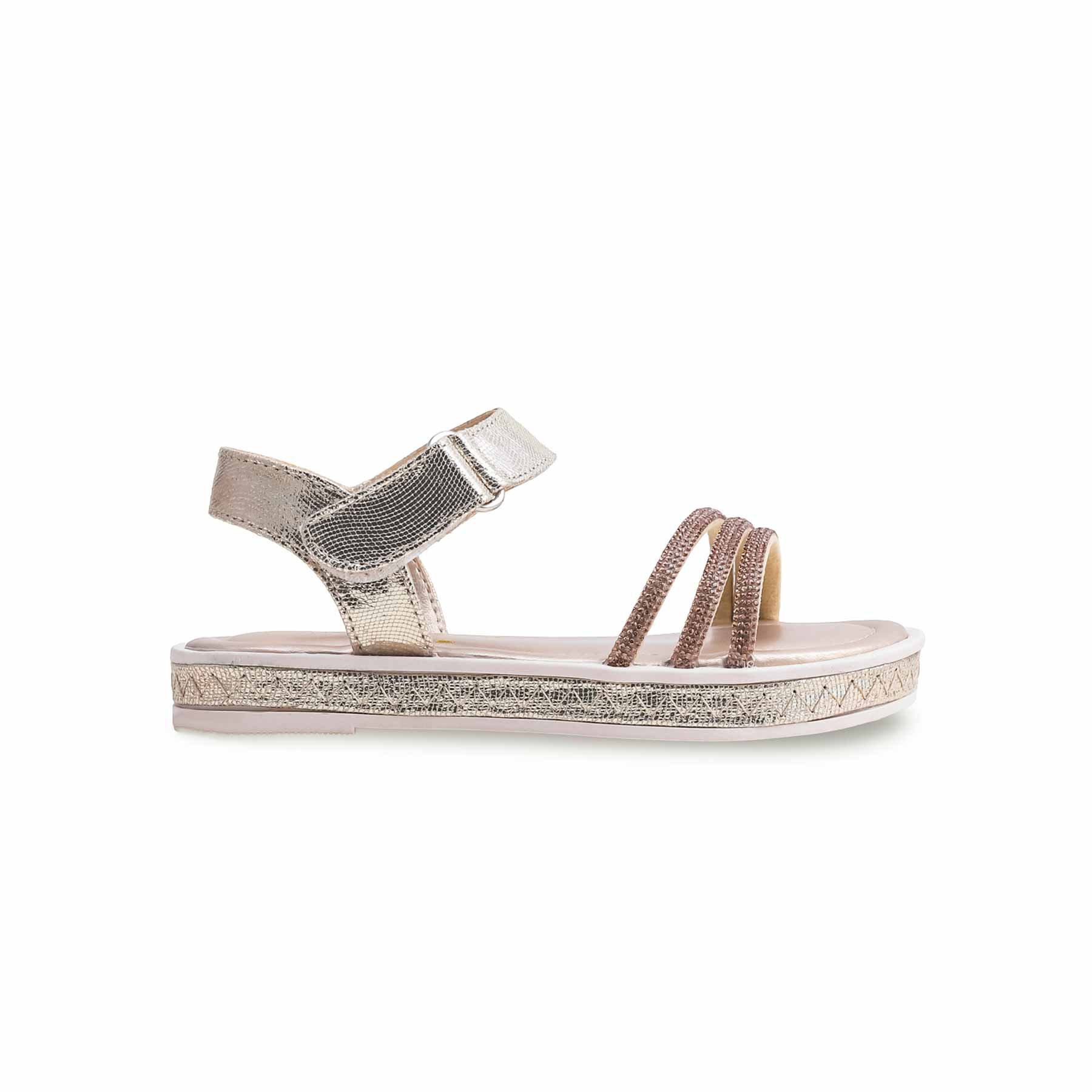 Girls Golden Fancy Sandal KD9840 - Image 2