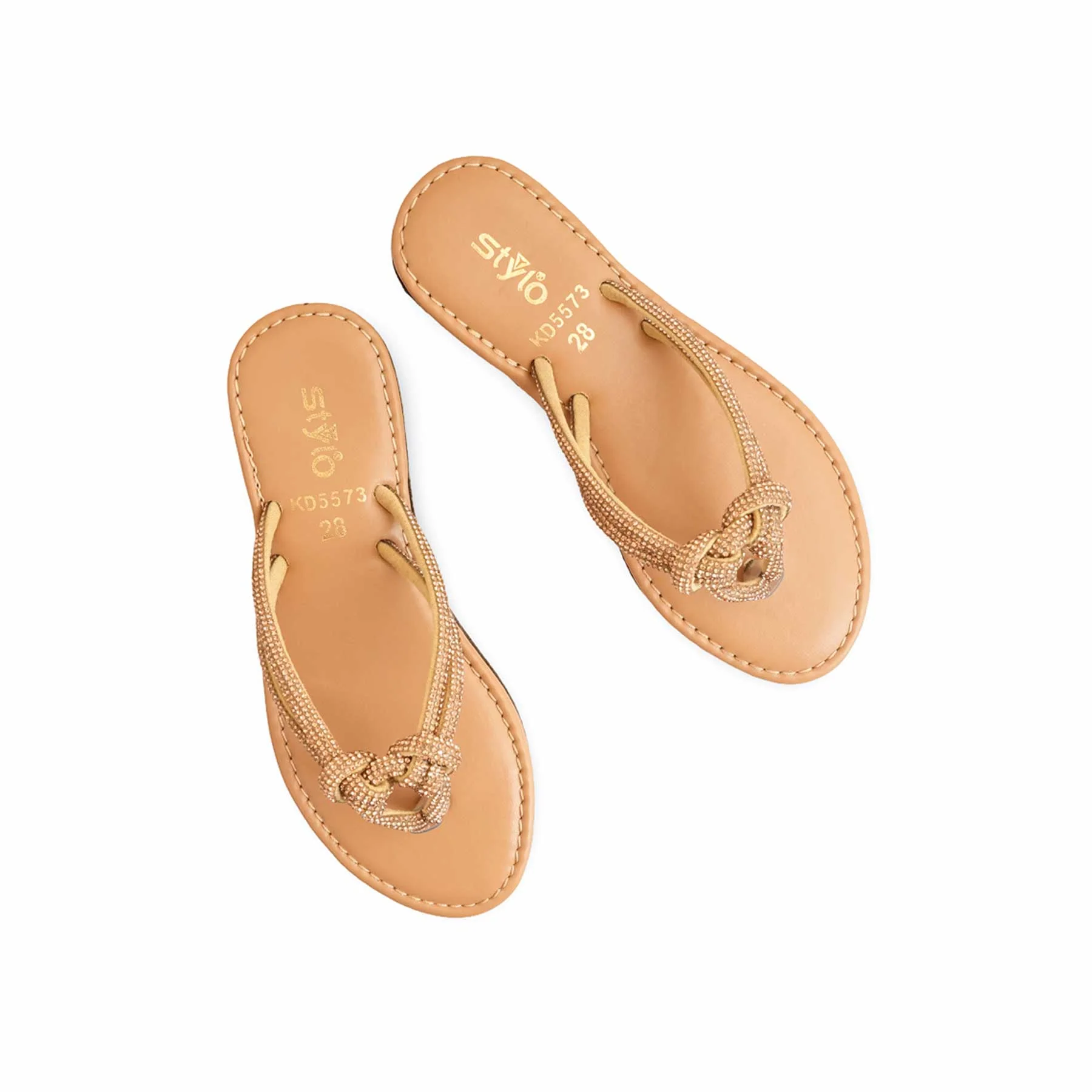 Girls Golden Fancy Slipper KD5573 - Image 5