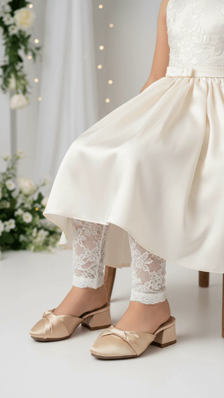 Girls Golden Formal Pumps KD2282