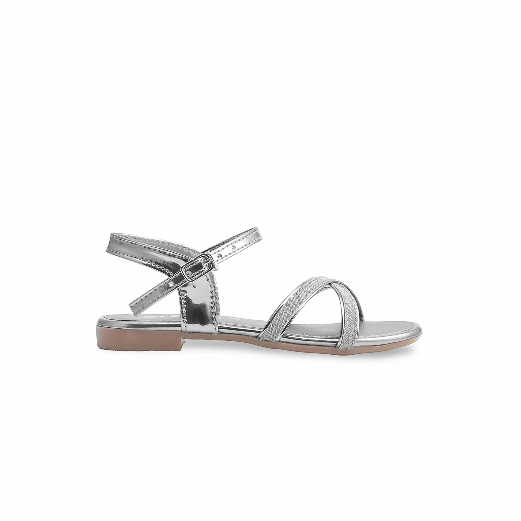 Girls Grey Formal Sandal KD9848 - Image 2