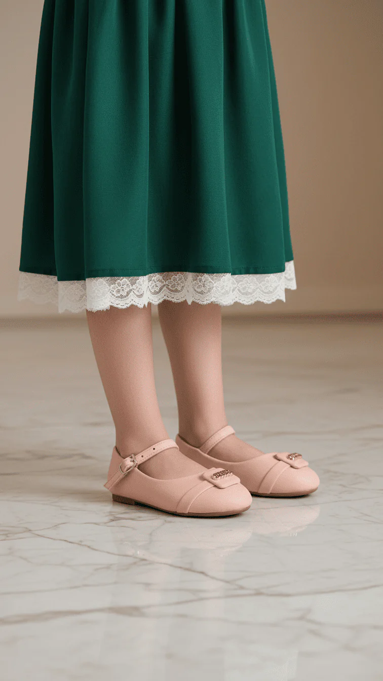 Girls Pink Formal Pumps KD2477