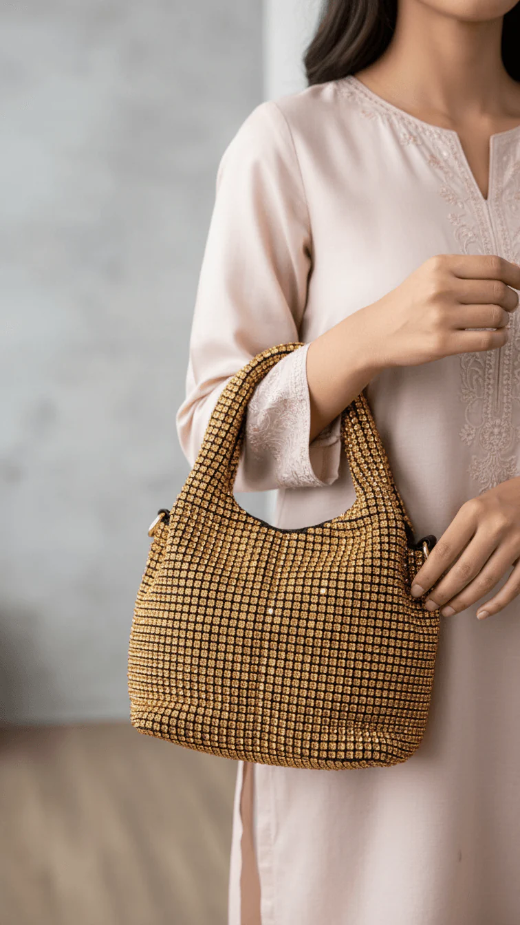 Golden Bridal Clutch P24103