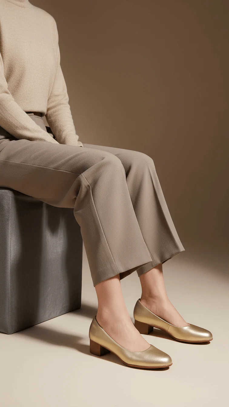 Golden Court Shoes For Women WN7509