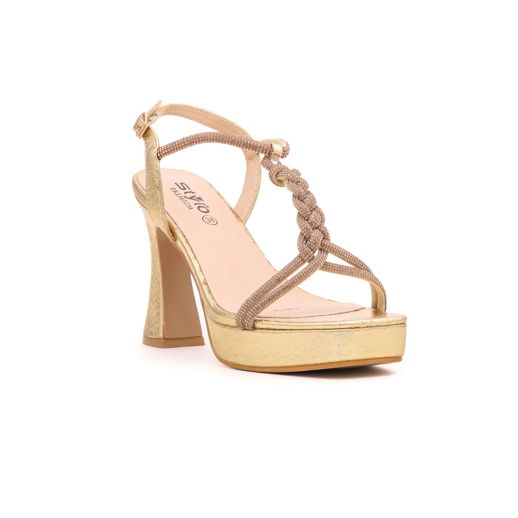 Golden Fancy Bridal Sandal FN5716 - Image 3