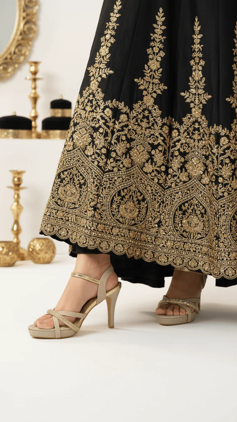 Golden Fancy Bridal Sandal FN6220