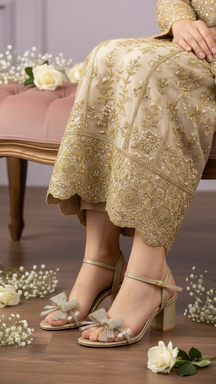 Golden Fancy Sandal FN6140