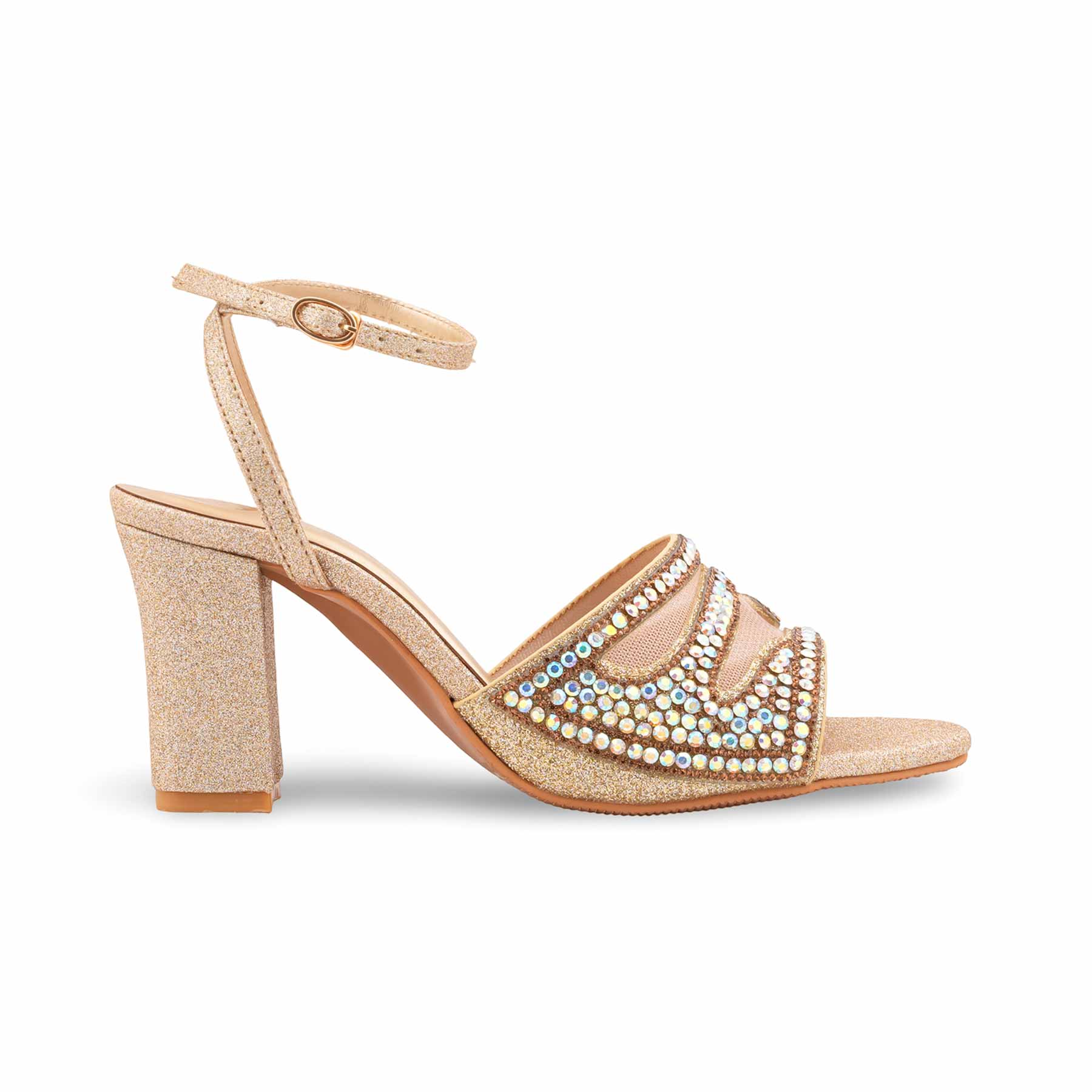 Golden Fancy Sandal For Women FN6188 - Image 2