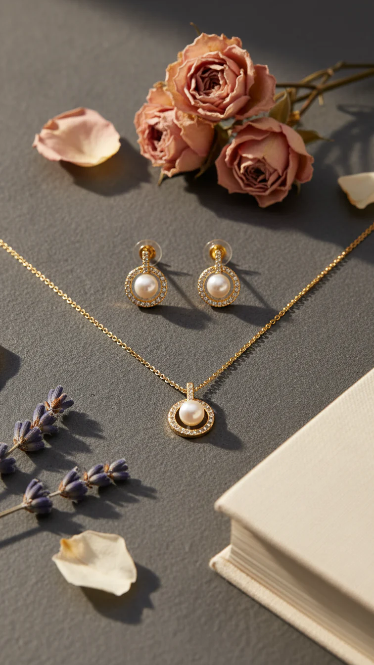 GOLDEN PENDANT SET J42954
