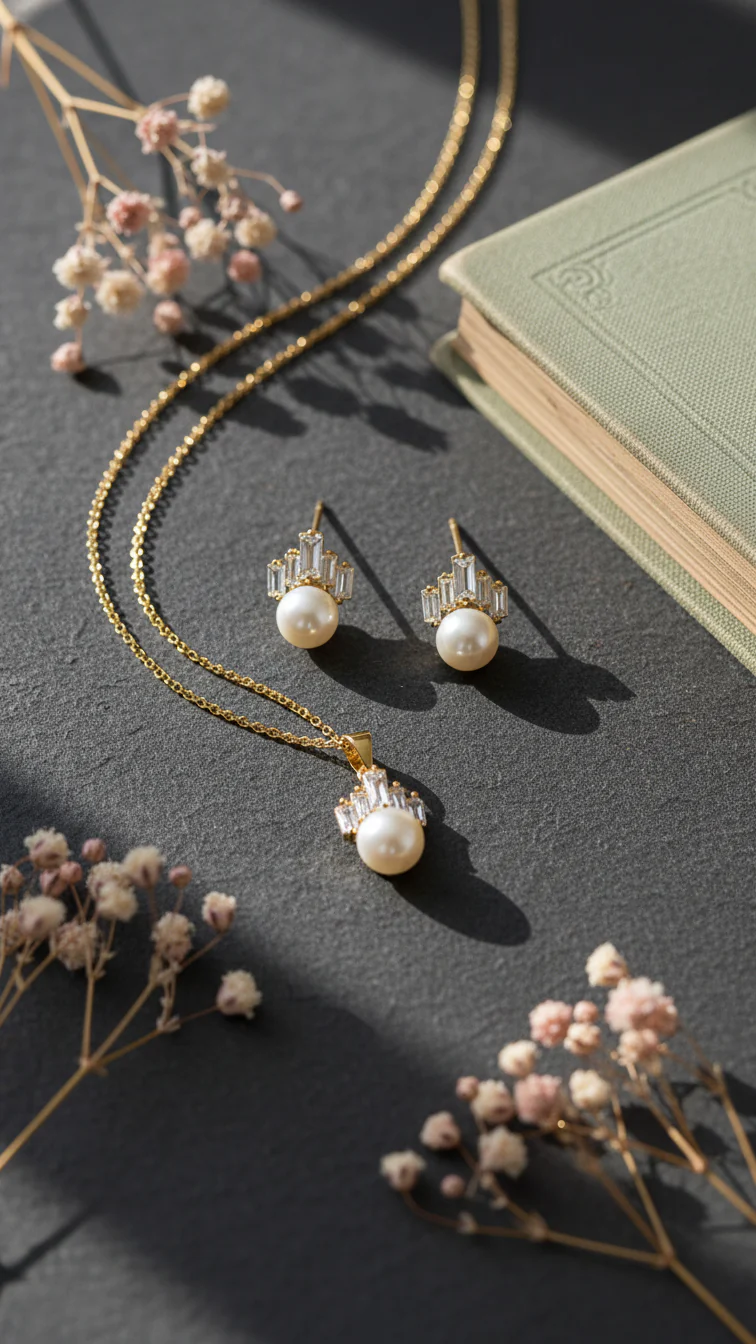 GOLDEN PENDANT SET J42964