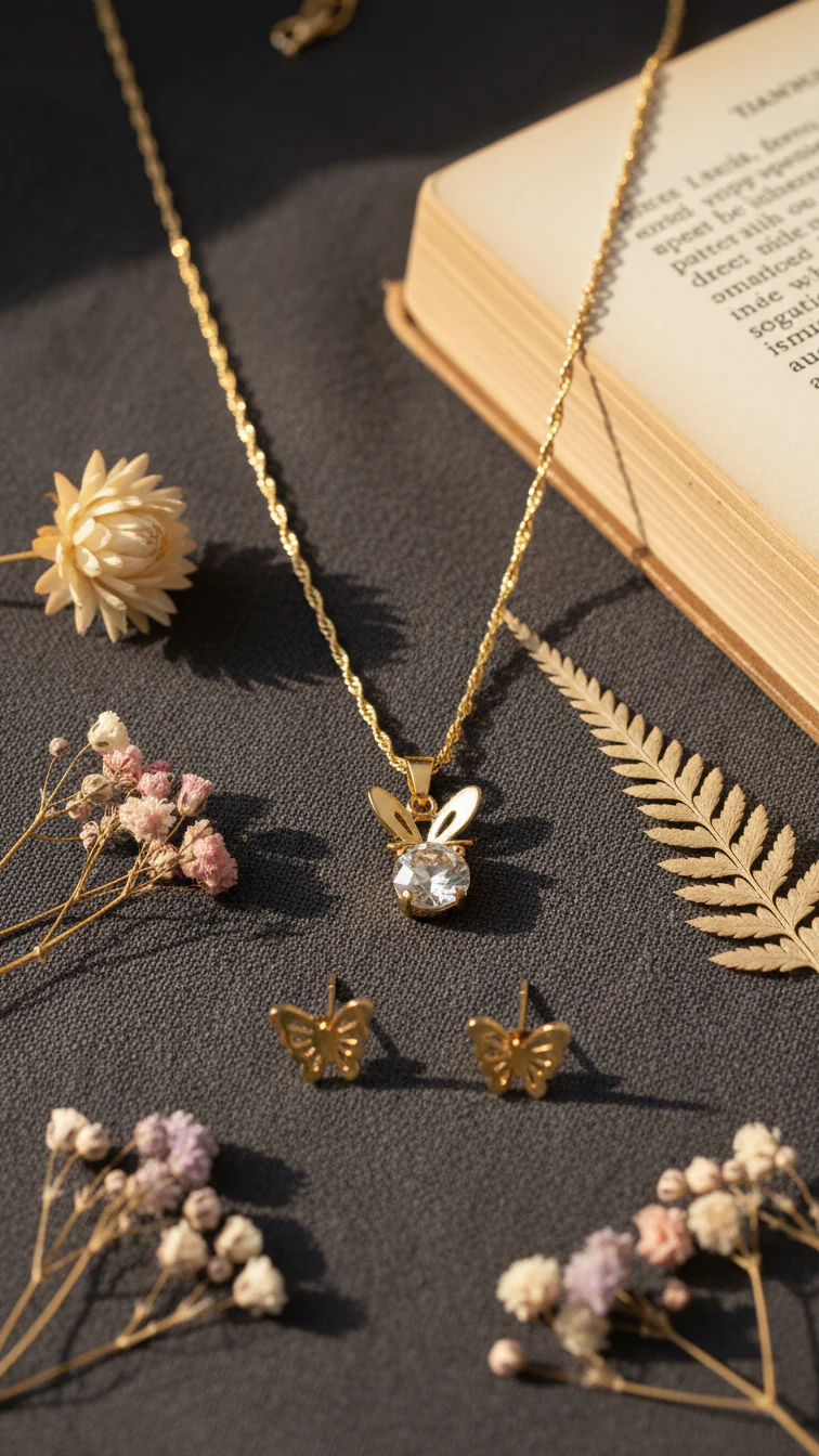 GOLDEN PENDANT SET J42967