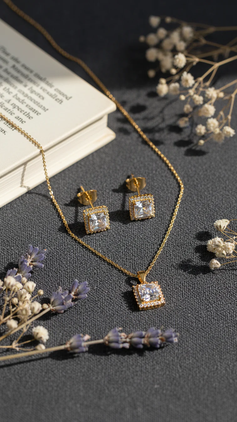GOLDEN PENDANT SET J42968