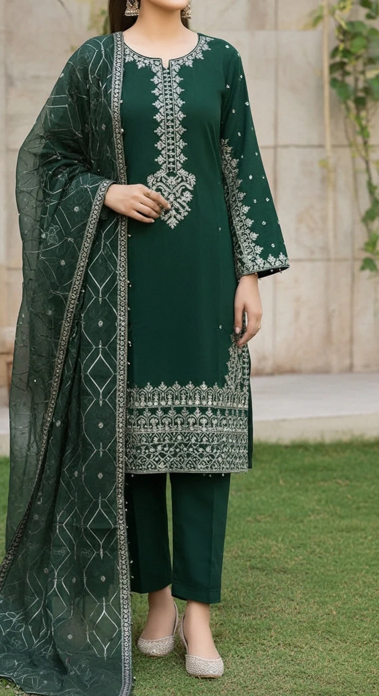 3 PC Embellished Suit PF6003