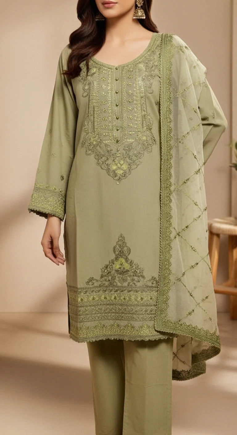 3 PC Embellished Suit PF6005