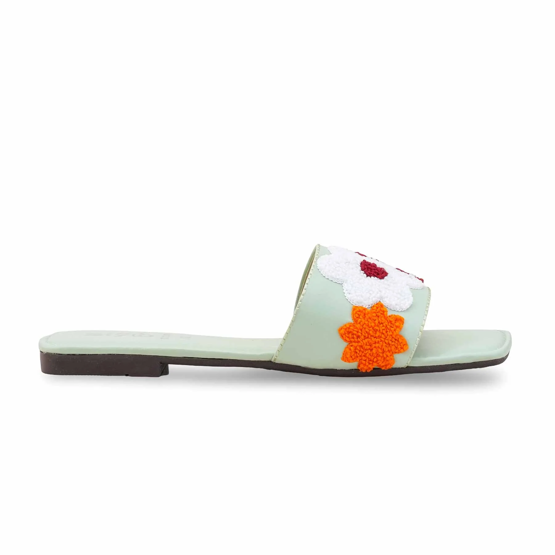 Green Casual Slipper For Women CL2200 - Image 2