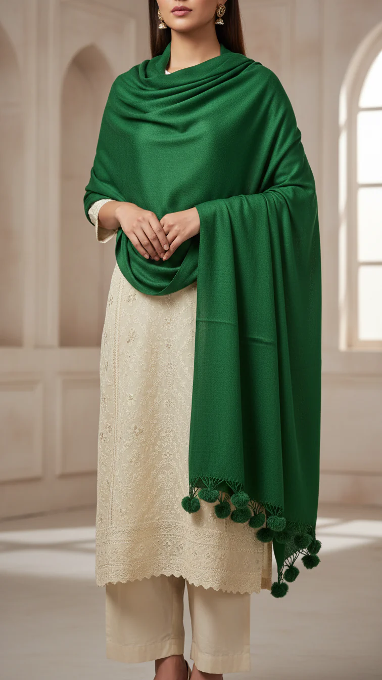 Green Winter Stole PW5757