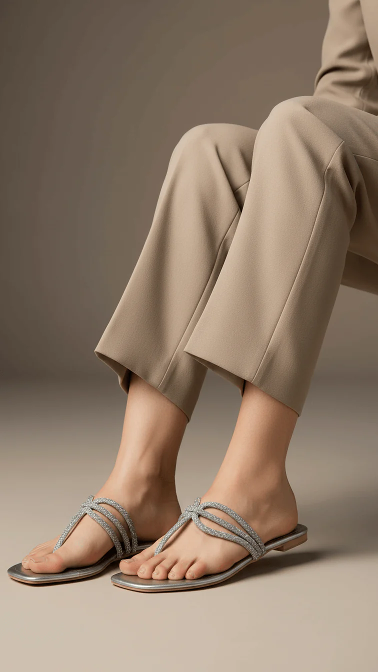 Grey Fancy Women Chappal FN0761