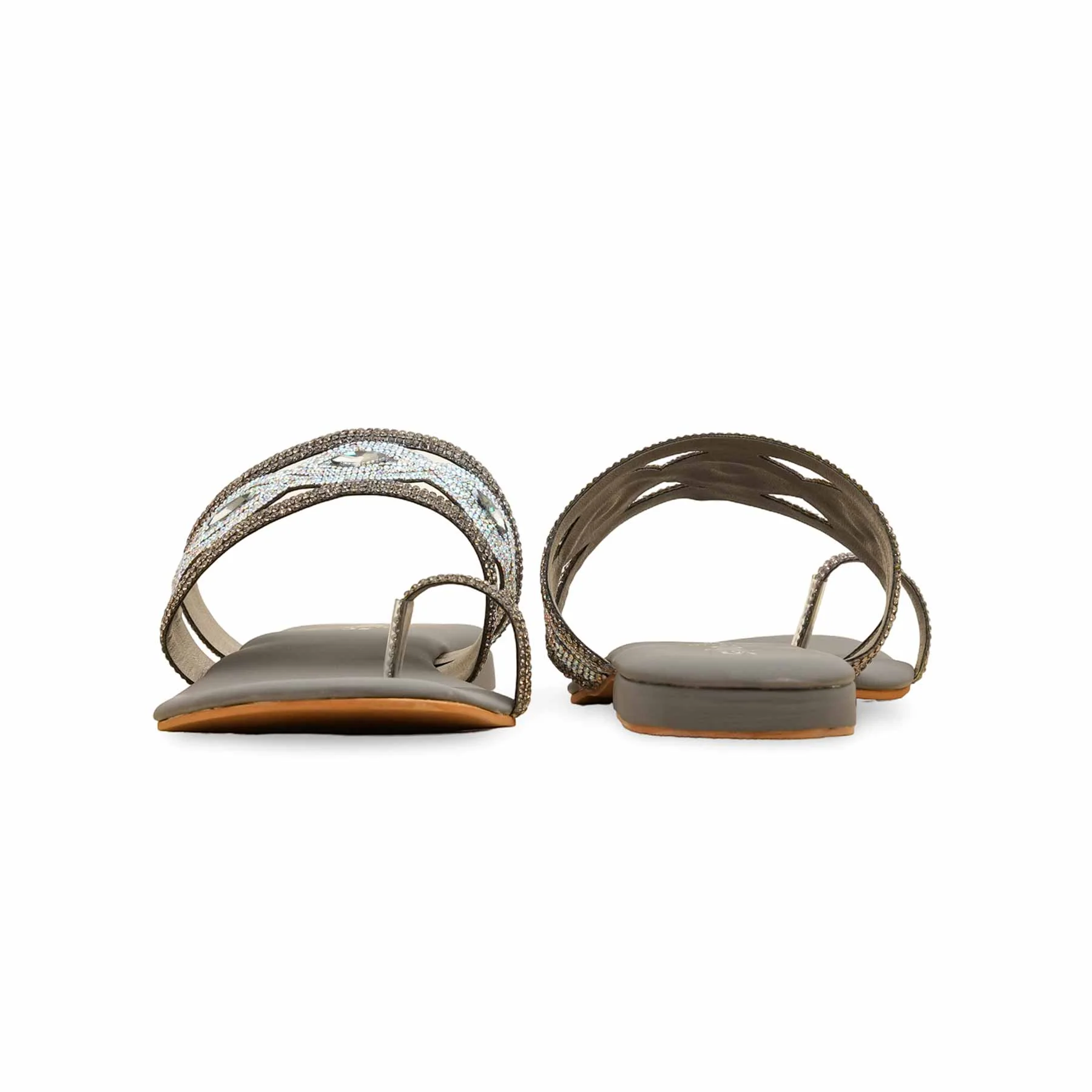 Grey Fancy Women Chappal FN0810 - Image 4