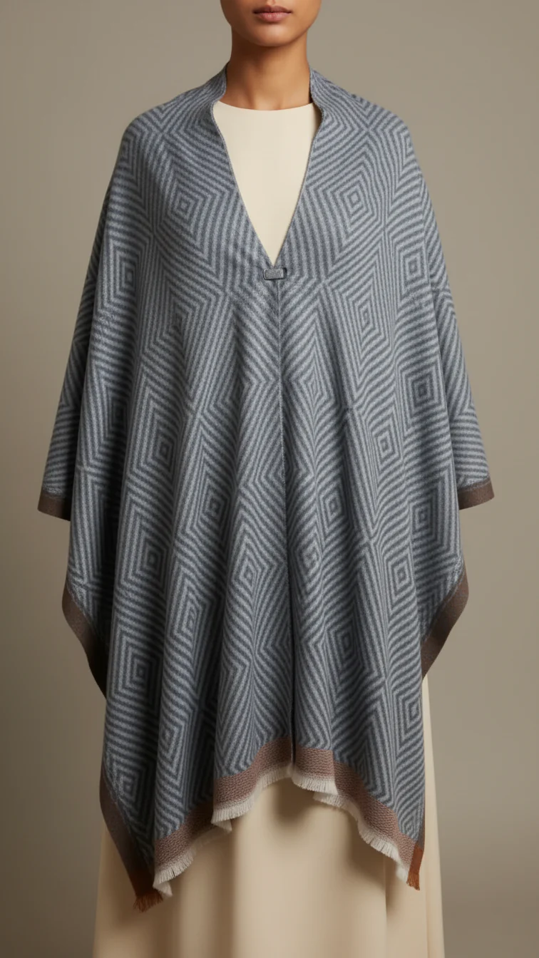 Grey Winter Capeshawl PW5670