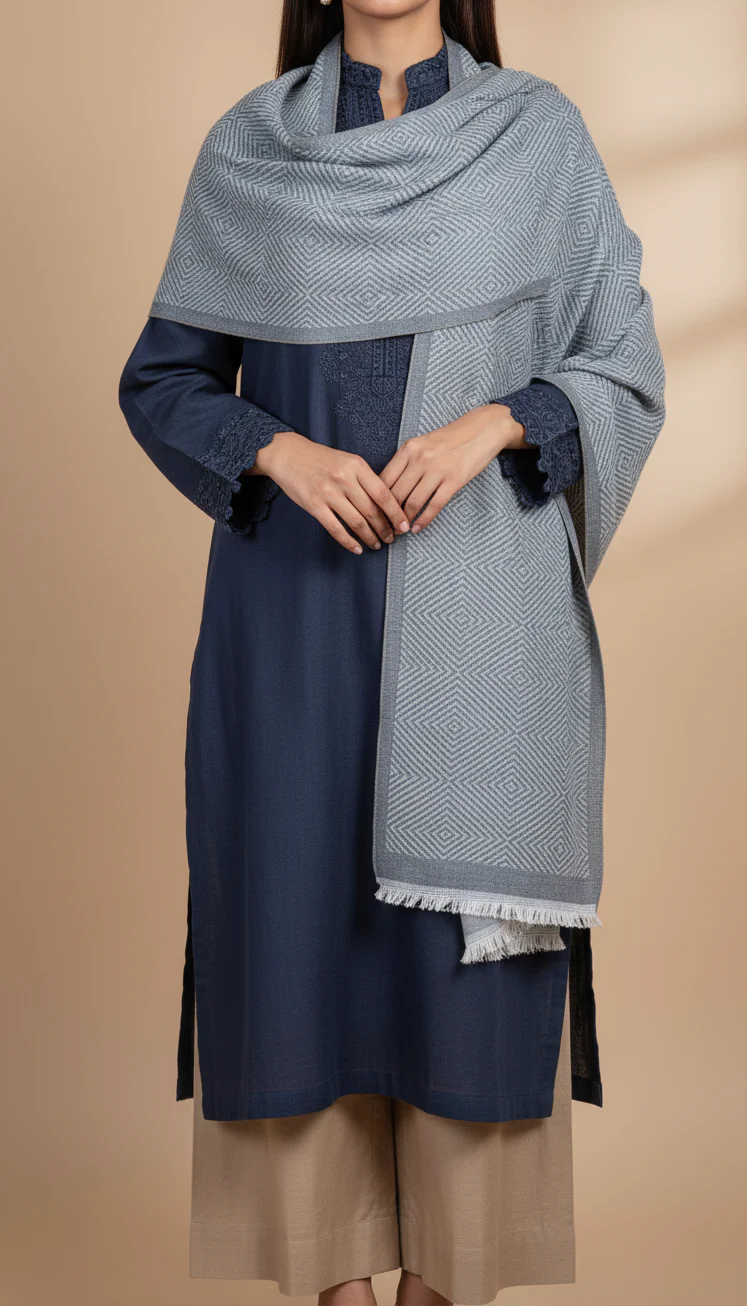 Grey Winter Stole PN5059
