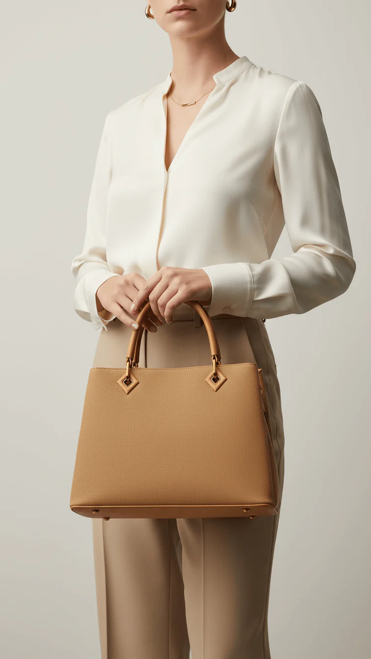 Khaki Formal Hand Bag P36379