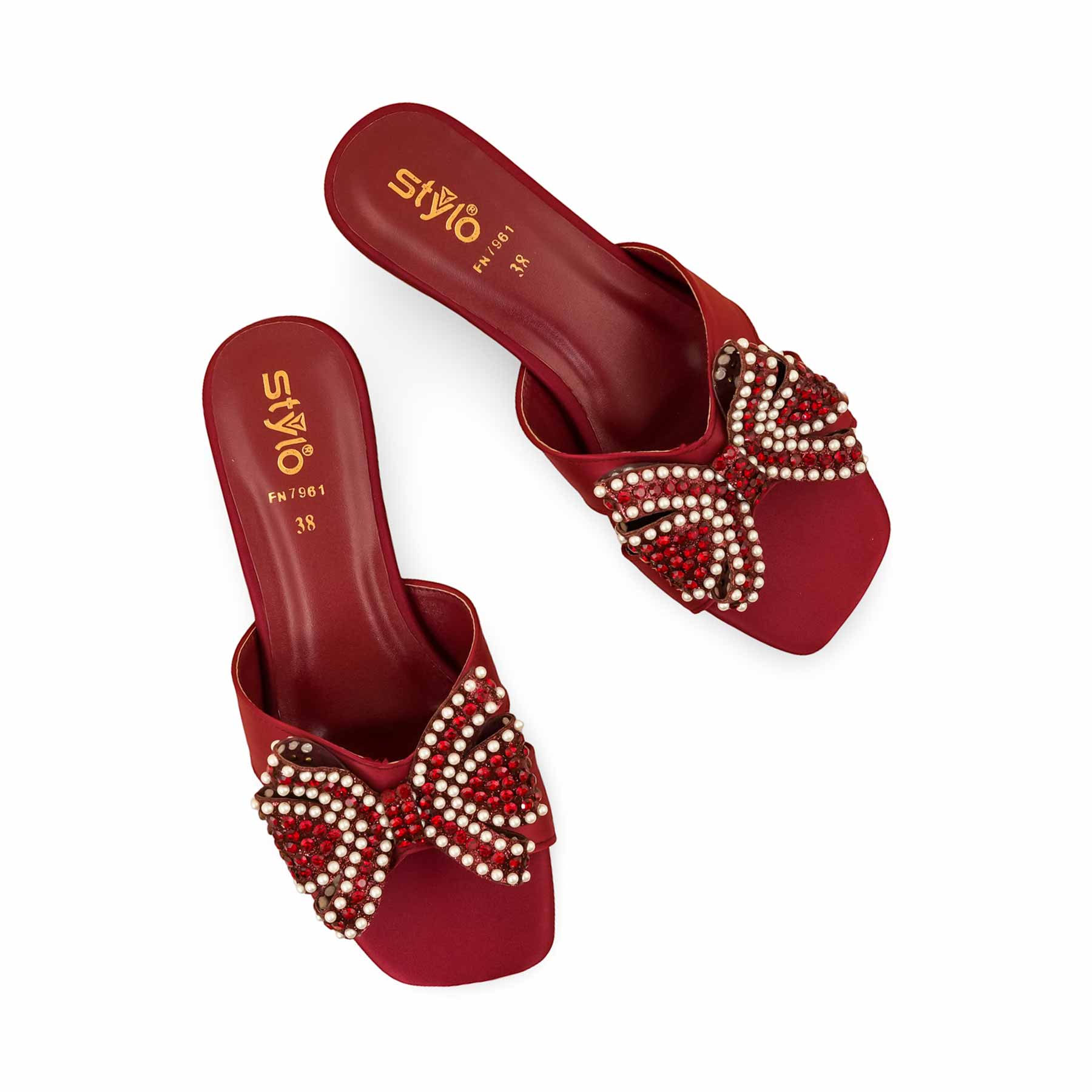 Maroon Fancy Slipper FN7961 - Image 5