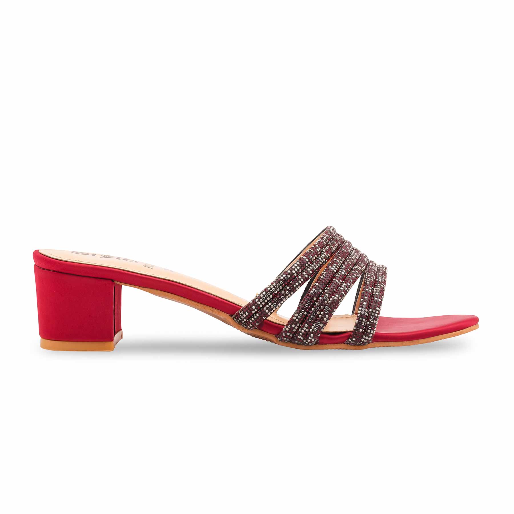 Maroon Fancy Slipper For Ladies FN8001 - Image 2