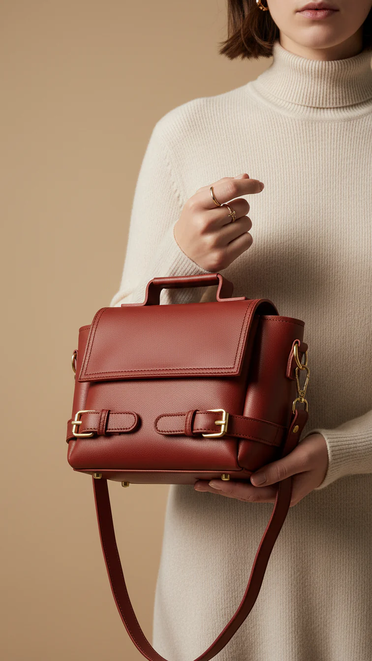 Maroon Formal Hand Bag For Ladies P56253