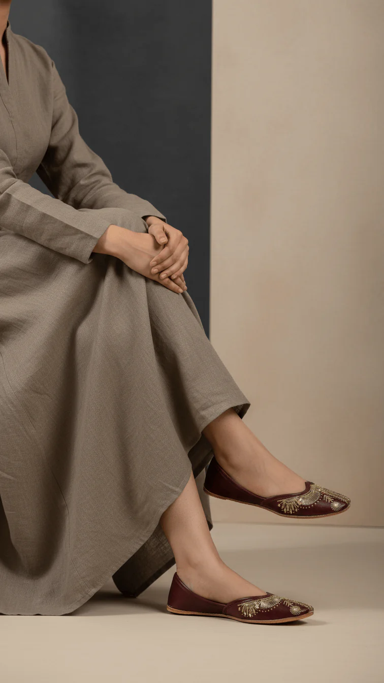 Maroon Formal Khussa EC8545