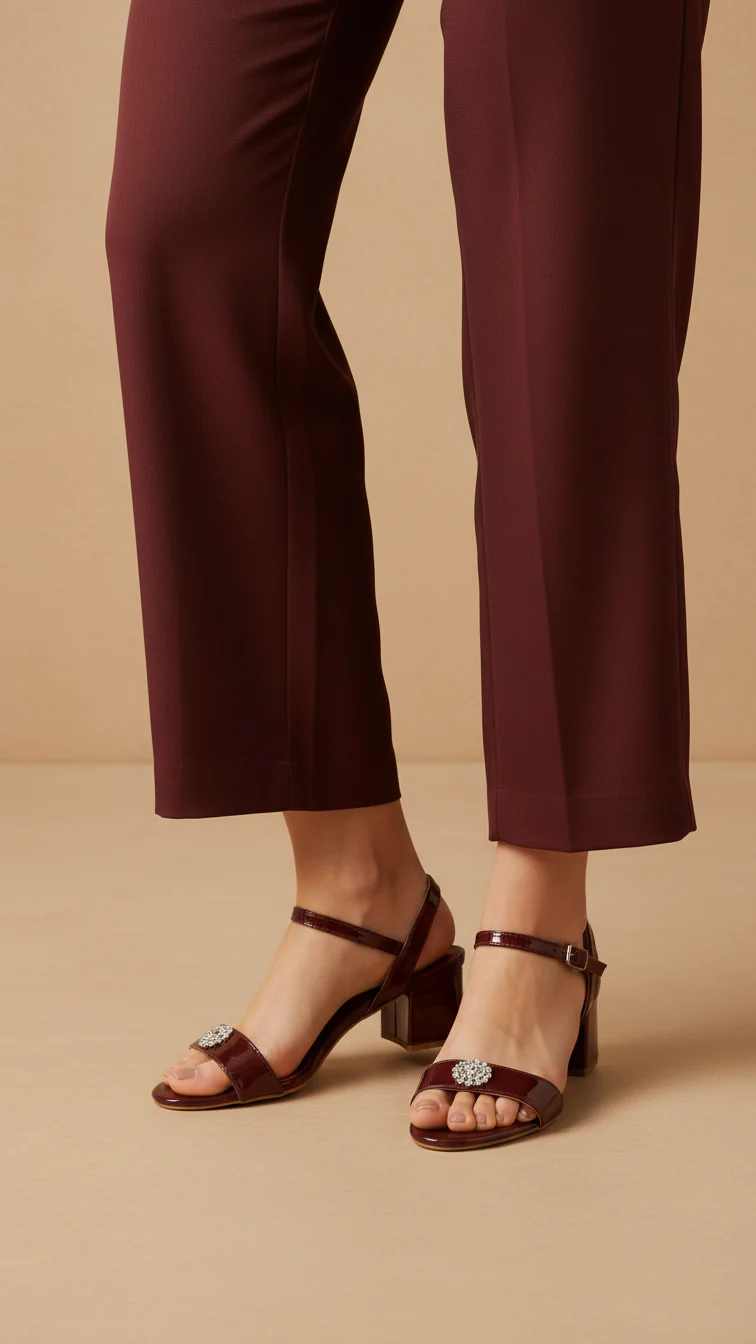 Maroon Formal Sandal FR5442