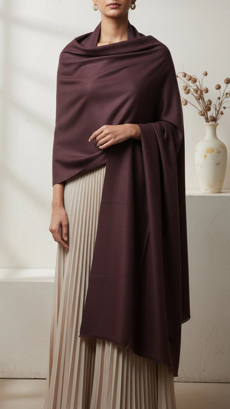 Maroon Winter Stole PW5742