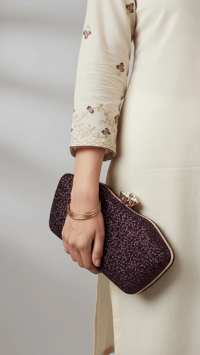 Maroon Women Fancy Clutch P15710