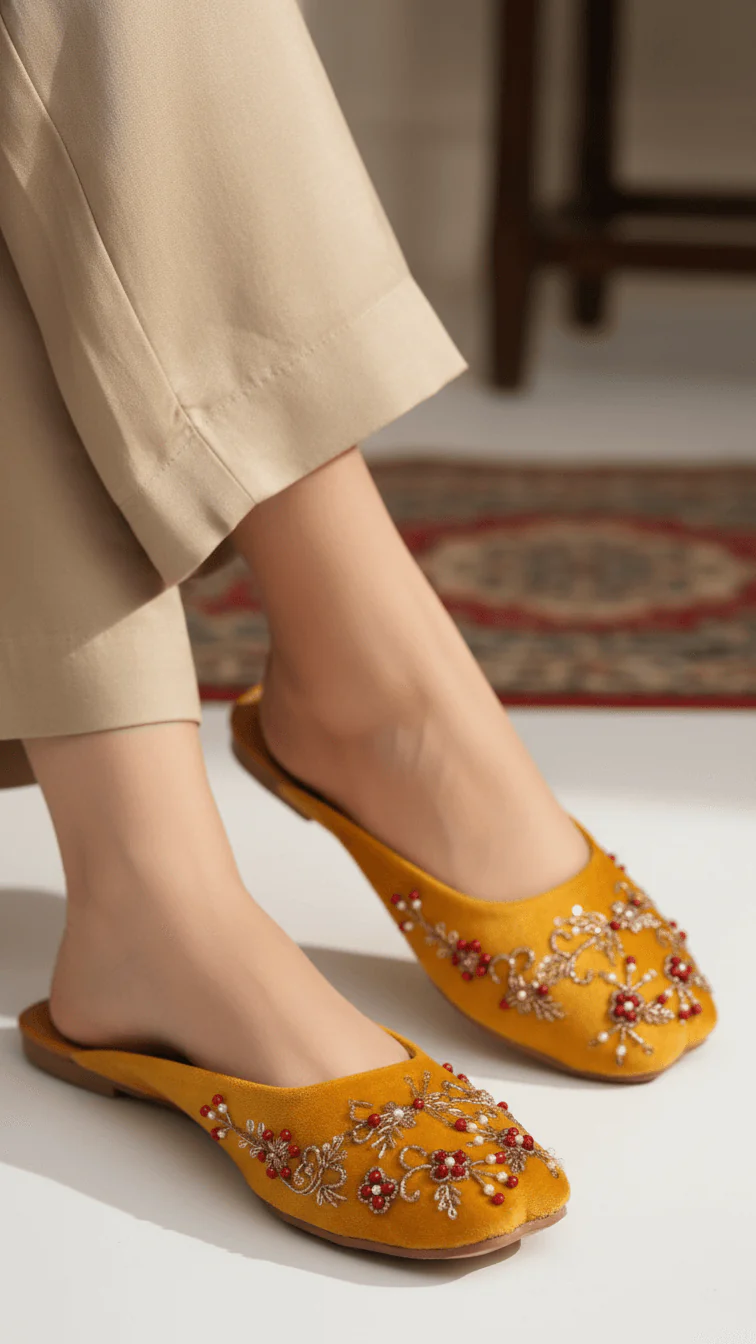 Mustard Fancy Khussa EC8541