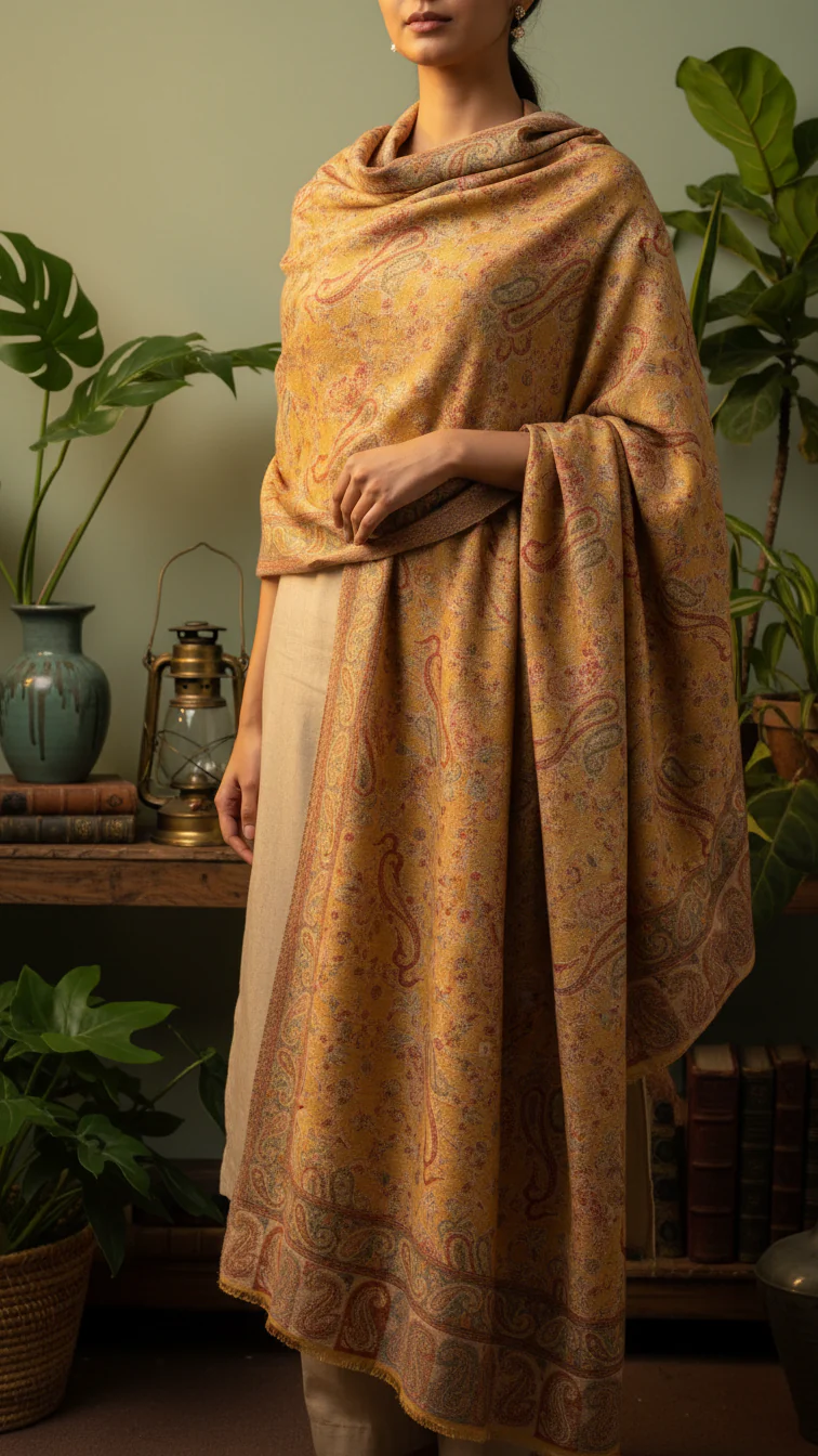Mustard Winter Stole PW5754