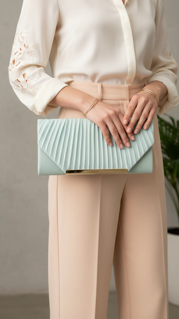 Navy Fancy Clutch P24151