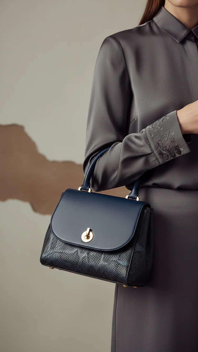 Navy Formal Shoulder Bag P55738