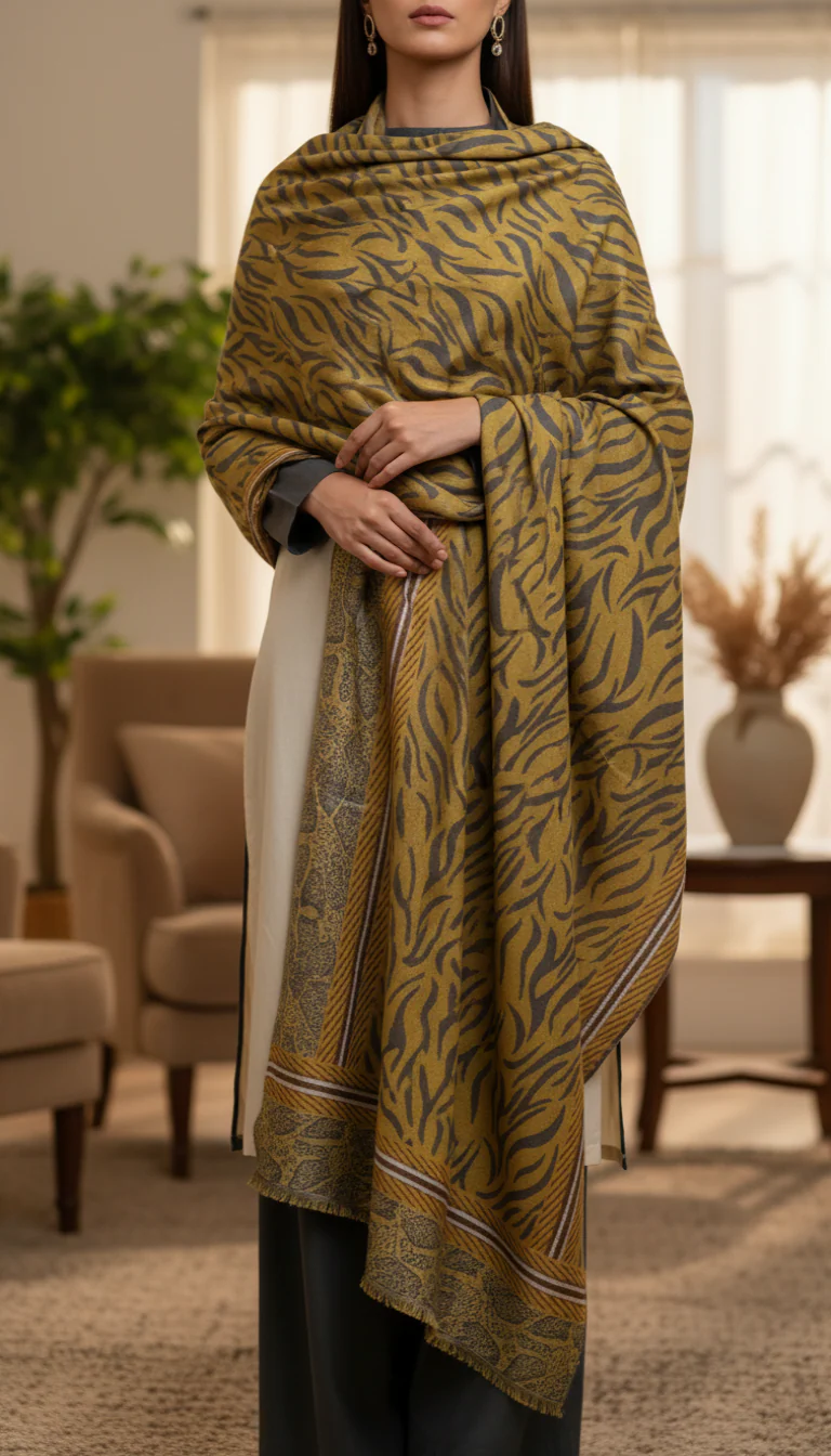 Olive Winter Stole PN5356