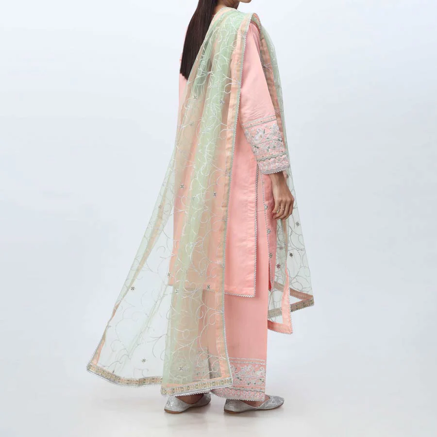 3PC- Embellished Khadi Net Suit PF3055 - Image 3