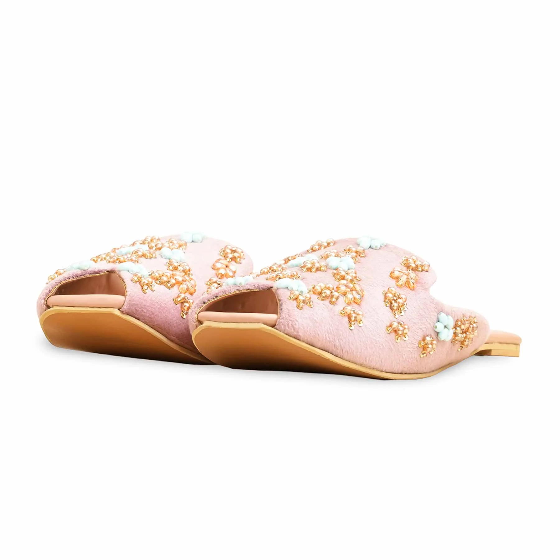 Pink Fancy Back Open Khussa  EC8578 - Image 4