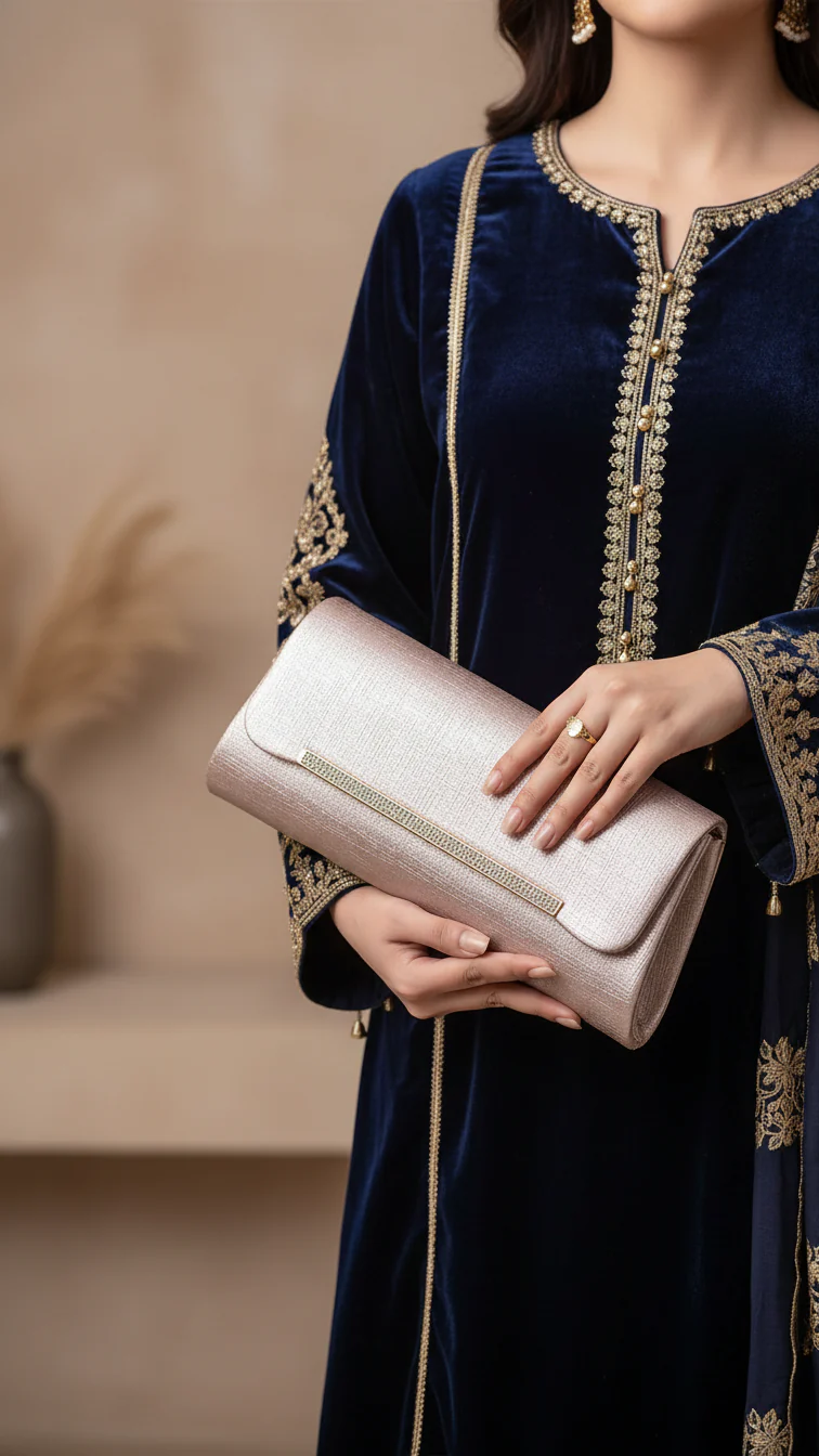 Pink Fancy Clutch For Ladies P24419